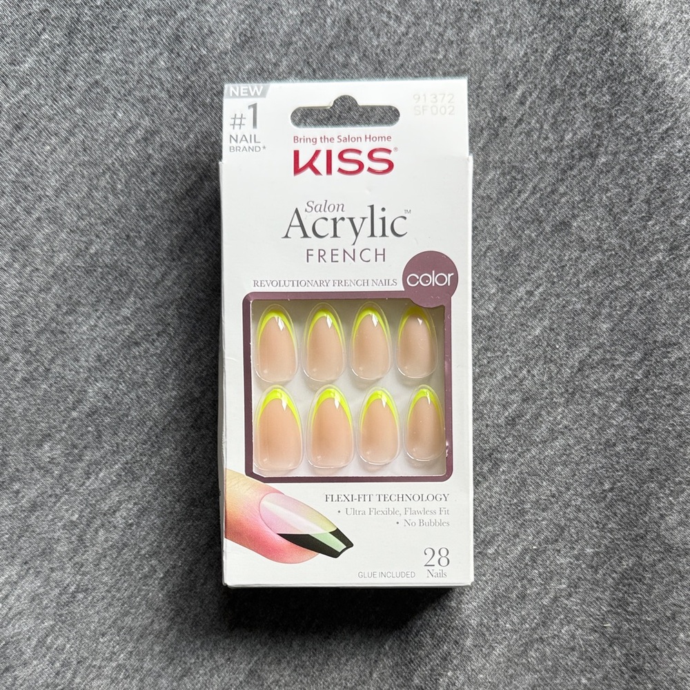 KISS Acrylic French Nails with Neon Tips